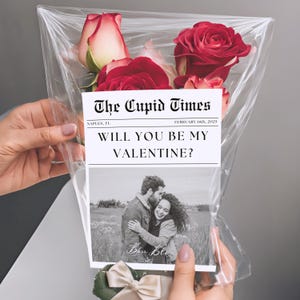 Modello di giornale personalizzato per San Valentino Canva Giornale di San Valentino Vuoi essere il mio regalo di San Valentino Giornale Cupido Giornale di San Valentino