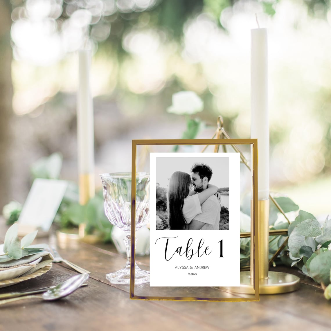 Editable Photo Wedding Table Numbers Template (digital Download) - Etsy