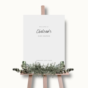 Cartello di benvenuto per baby shower, cartello di benvenuto, benvenuto per baby shower, decorazioni per baby shower, cartello di benvenuto minimalista per baby shower