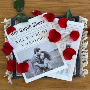 Modello di giornale personalizzato per San Valentino Canva Giornale di San Valentino Vuoi essere il mio regalo di San Valentino Giornale Cupido Giornale di San Valentino