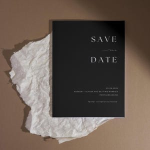 Modern Custom Save the Date Template | Printable and Simple Save Our Date Invitation | Elegant Save the Date Card Download #2