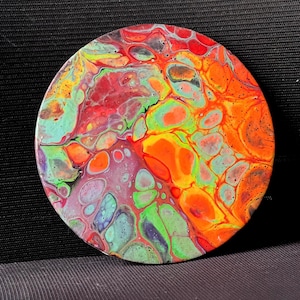 Glow-in-the-Dark Fluid Art: &quot;Eruption&quot; Acrylic Pour Painting