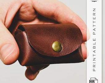 Leather Coin Pouch Pattern: DIY Template With Snap Closure (PDF & SVG)