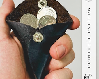 Modelo de porta-moedas triangular de couro: padrão simples (PDF e SVG)