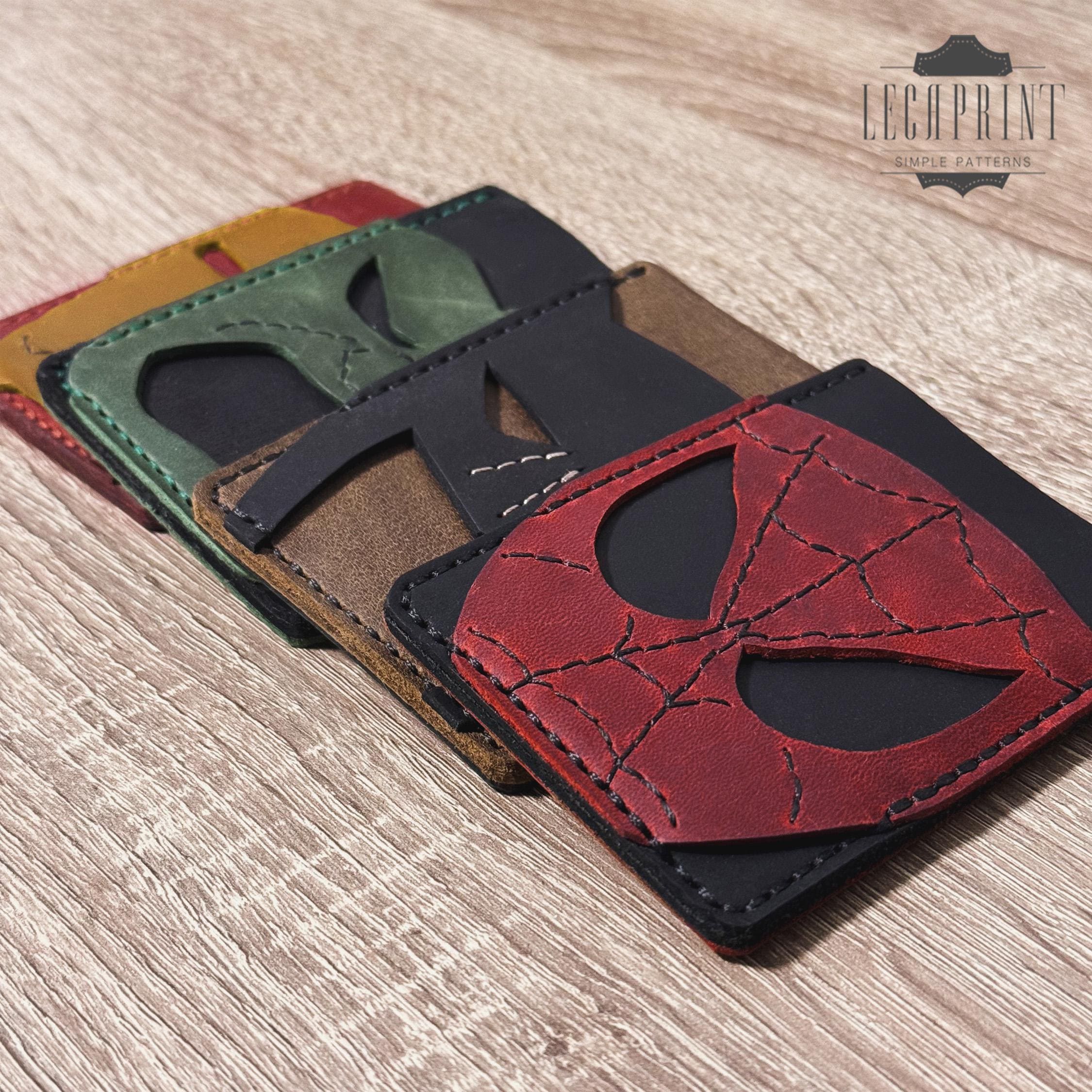 Heroinspired Leather Card Holder Templates 4in1 DIY Printable