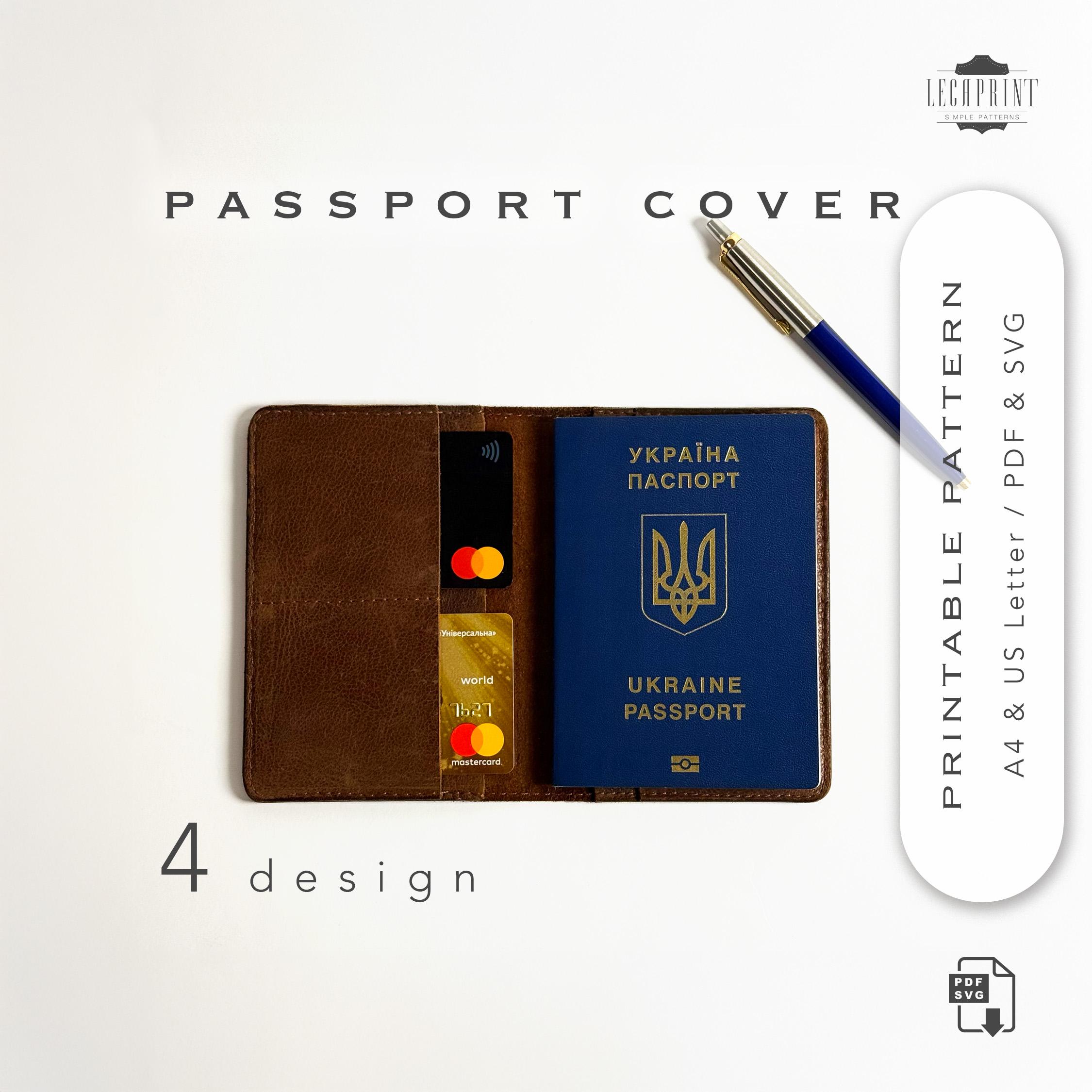 Passport Cover Pattern | 4 Designs | Compact yet Spacious Leather ...