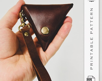 Leather Triangle Coin Pouch Pattern: Easy DIY Template (PDF & SVG