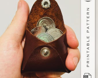 Leather Coin Pouch Printable Pattern: Easy DIY (PDF & SVG) | Simple Template