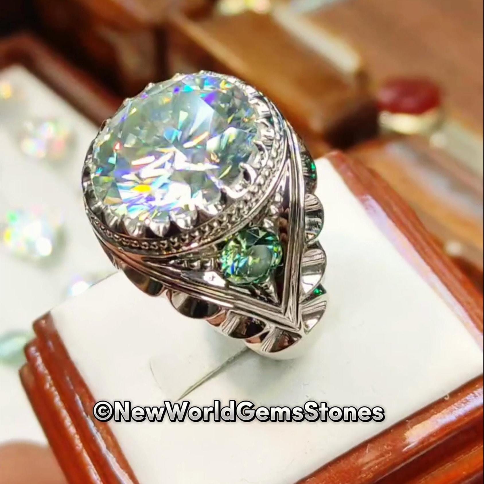 Original Moissanite Ring For Men Beautiful Moissanite Ring Top Quality Moissanite Ring In 925 Sterling Silver For Men