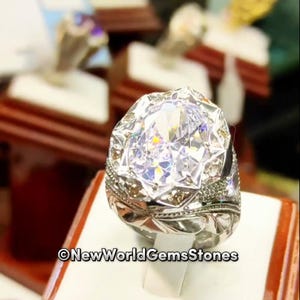 Real White Moissanite Men Ring Beautiful 925 Sterling Silver Moissanite ring Gift for Men