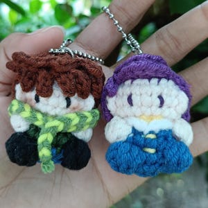 Crochet Keychain Inspired by Over-the-Top Adventure Anime | Handmade Amigurumi Charm