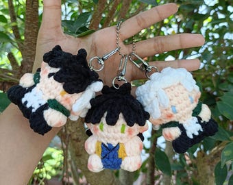 Rebel Street Hero Crochet Keychain – Handmade Anime-Inspired Plush - Wind Breaker