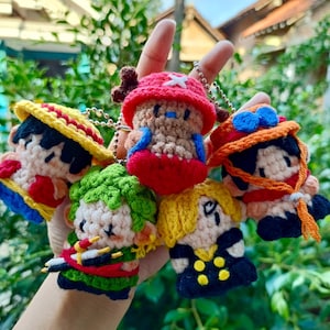 One Piece Crochet Keychain: Handmade Anime Plush Charm