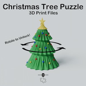 Weihnachtsbaum Puzzle Geschenkbox - Lustige Art zu Geschenk - STL-Dateien