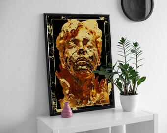 Golden Girl High Fashion, colourful & bold wall art.