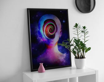 Look into my soul, Soulstealer poster, Colourful & bold wall art.