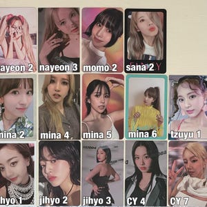 TWICE official album photocards