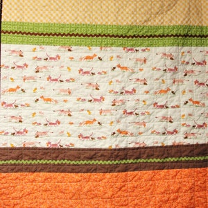 baby quilt with kittens and cats, baby boy quilt, baby girl quilt, Make Way for Kittens, Ready to ship, Ships for free in USA image 8