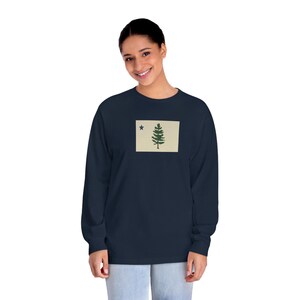 Maine State Flag  Long Sleeve T-Shirt