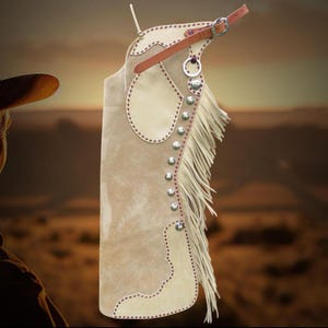 Women 100 % Real Suede Leather Western Style Buckskin Chap Fringes, Leather Pant, Suede Leather Chap, Riding Chaps, Rodeo Leather Chap, Gift