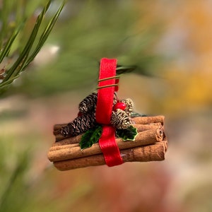 Cinnamon Stick Bundle Ornaments set of 3 - Etsy