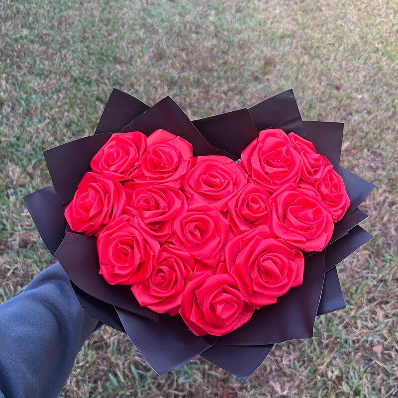 Ribbon Rose Bouquet - Etsy