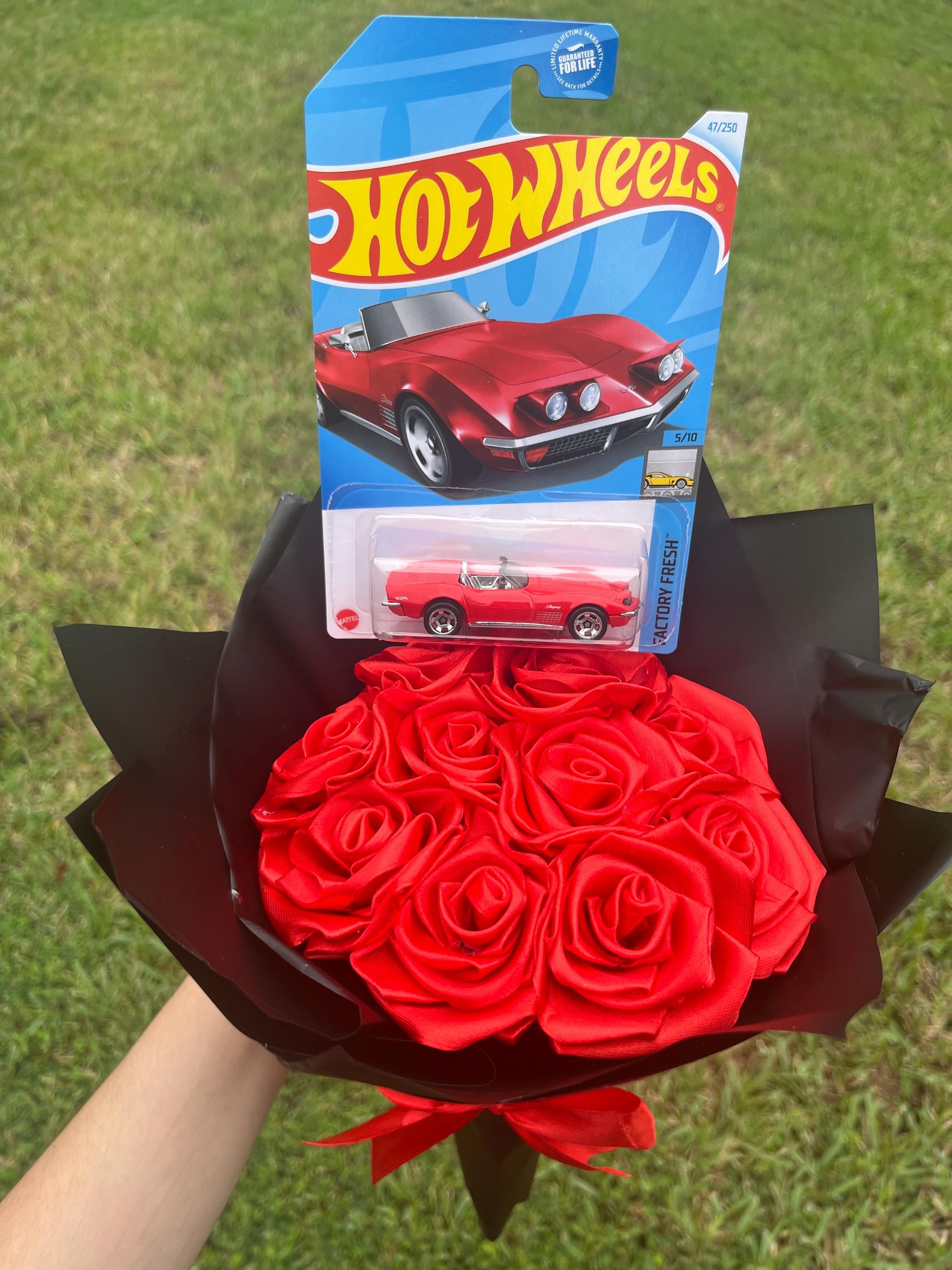 Rosa Eterna Un Carrito De Hot Wheels Ramo Hot Wheels 002