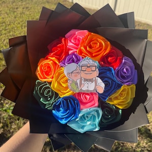 Up Themed Bouquet| 16 Count Up Movie Themed Bouquet| Rainbow Bouquet