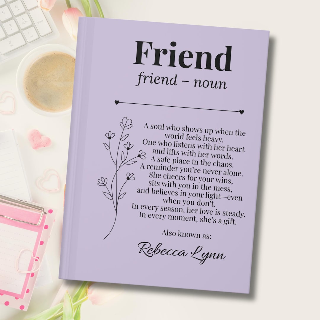 Personalized Bestfriend Journal, Custom Name Friendship Book ...