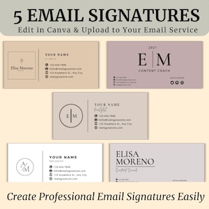 Brand Board Template, Canva Branding Kit, Email Logos & Color Palettes ...