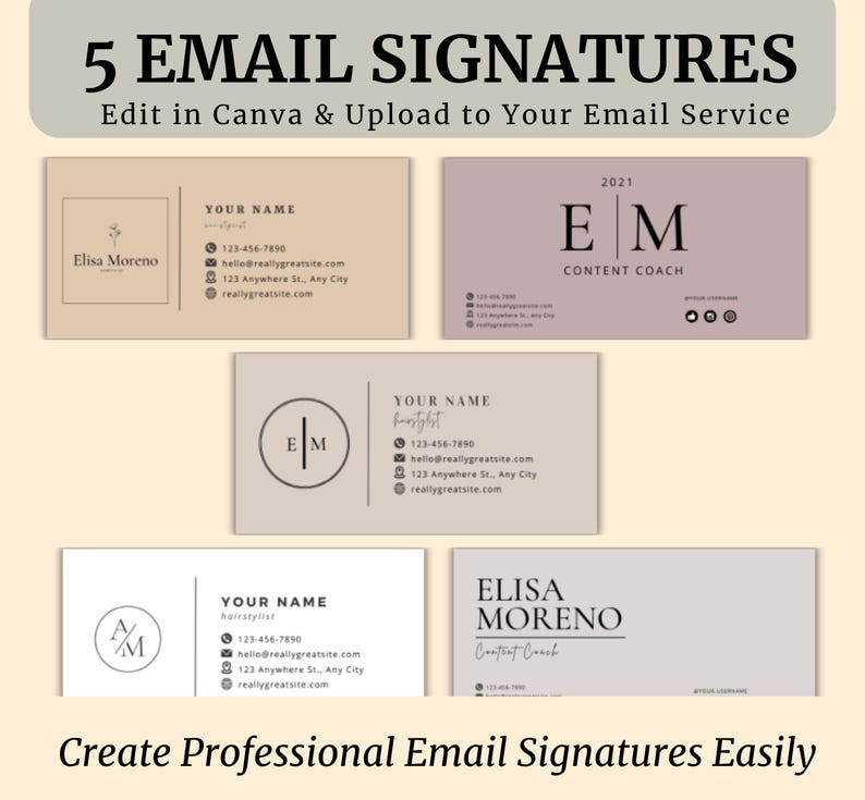 Brand Board Template, Canva Branding Kit, Email Logos & Color Palettes ...