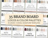 Brand Board Template, Canva Branding Kit, Email Logos & Color Palettes, Custom Small Business Brand Identity, Modern Brand Board 2025