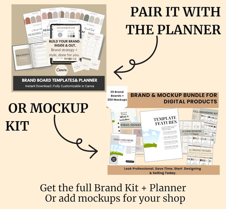 Brand Board Template, Canva Branding Kit, Email Logos & Color Palettes, Custom Small Business Brand Identity, Modern Brand Board 2025 image 3