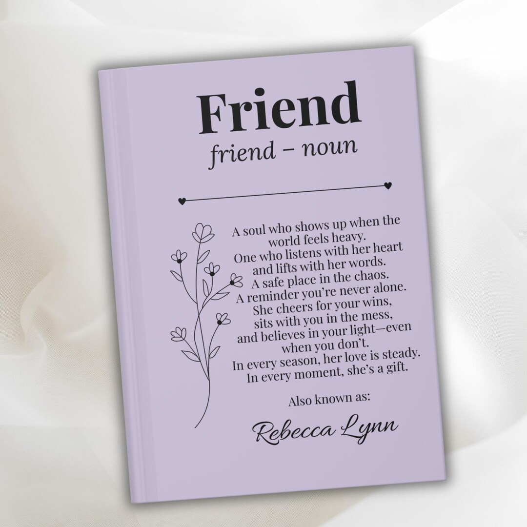Custom Friendship Notebook Personalized Friendship Journal Gift With ...