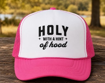 Christian Trucker Hat Puff Embroidered for Women, Jesus Foam Mesh Cap, Faith Apparel, Religious Baseball Hat, Christian Gifts for Her