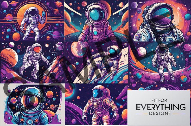 Astronaut Text 100 Astronaut Graphics and Designs PNG for T-shirts, Pictures, Decor ...
