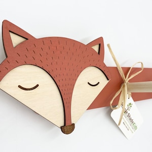 Colgante de zorro del bosque, decoración de habitación con animales del bosque, arte de pared de zorro, decoración infantil de animales, guardería con temática de bosque,