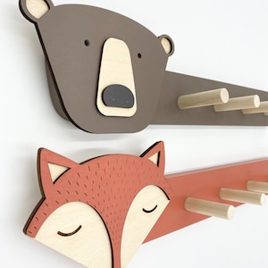 Woodland Fox Hanger, Forest Animal room decor, Fox wall art, Animal Kids Decor, Woodland Nursery, image 3