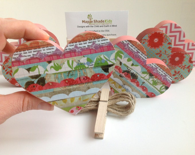 Heart Art Display Clips Multi Colored Ecofriendly by Etsy