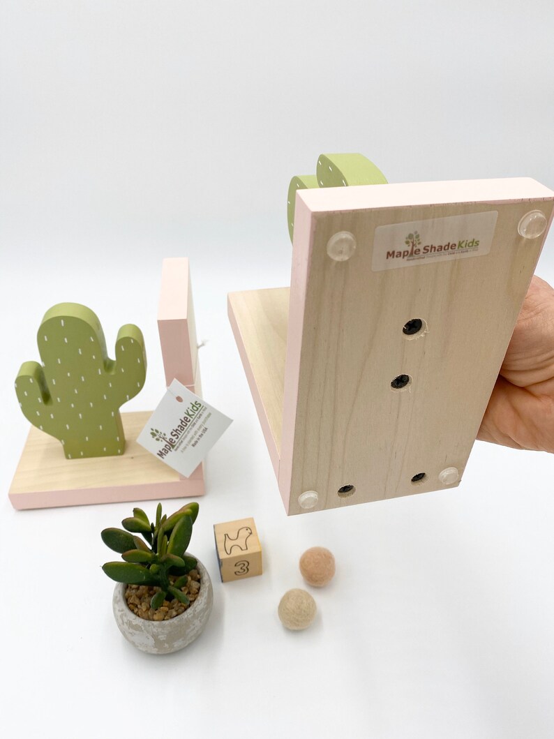 Cactus Bookends Light Pink Accent Cactus Nursery Cactus Etsy