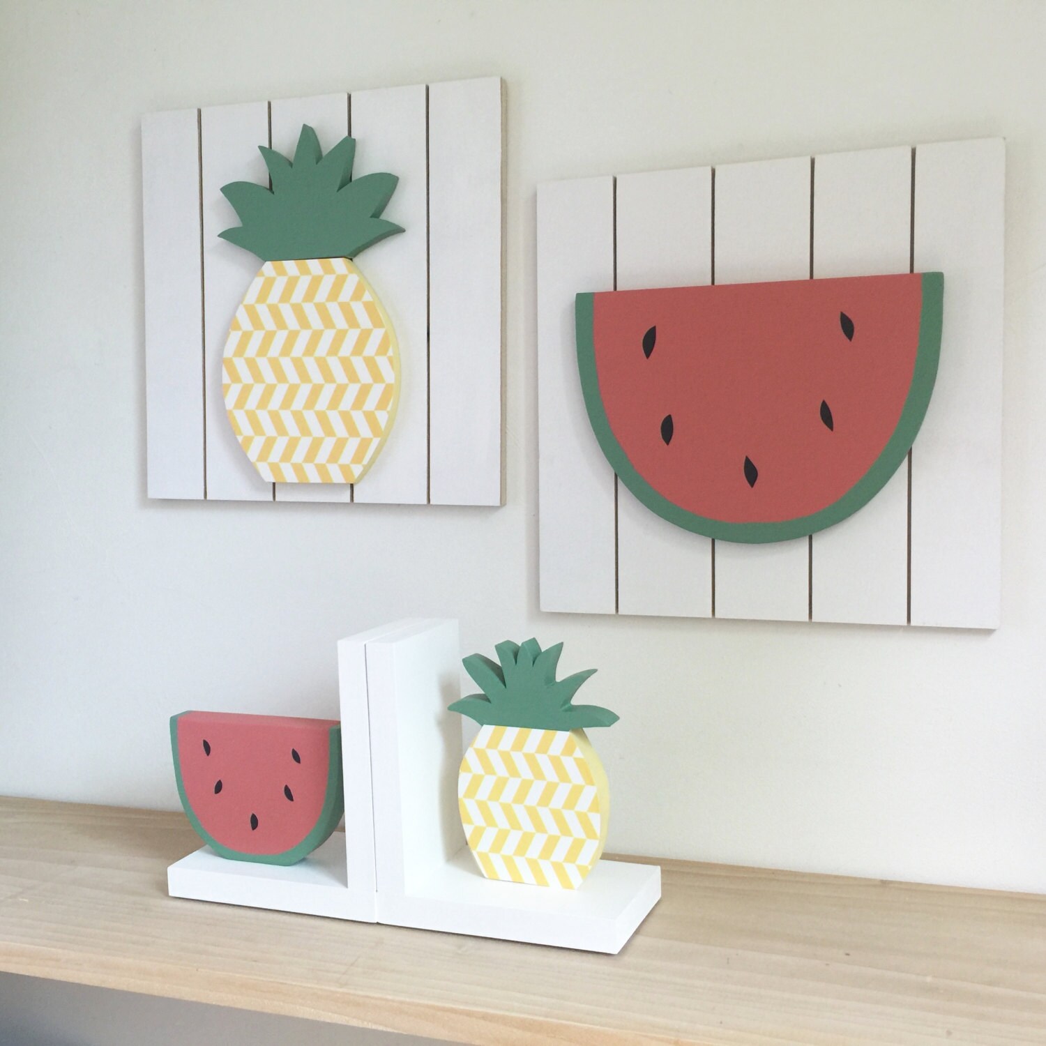 Pineapple Wall Art Kids Wood Fruit Gallery Photo