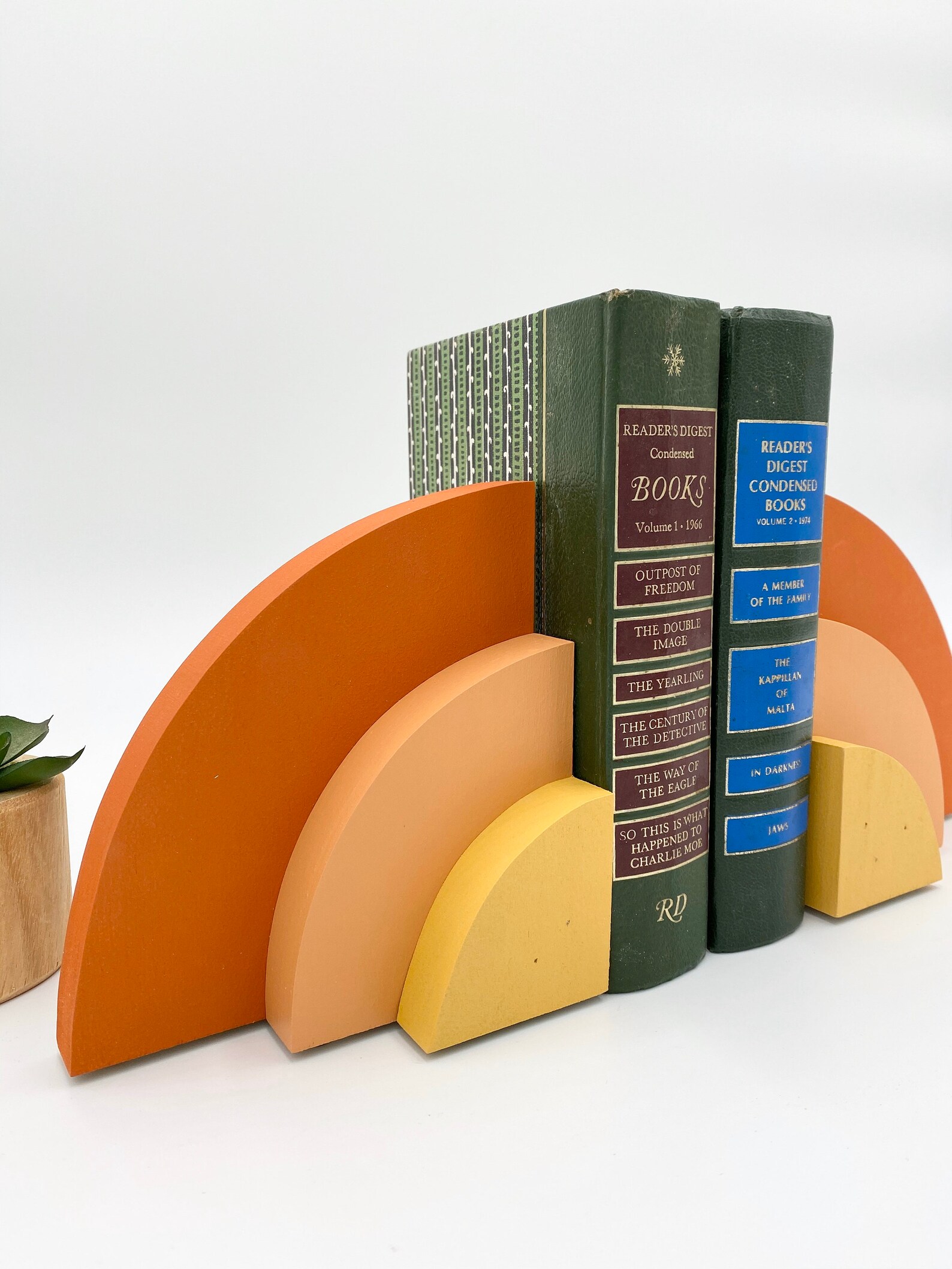 Desert Sun Bookends Muted Rainbow Bookends Bohemian Baby Etsy