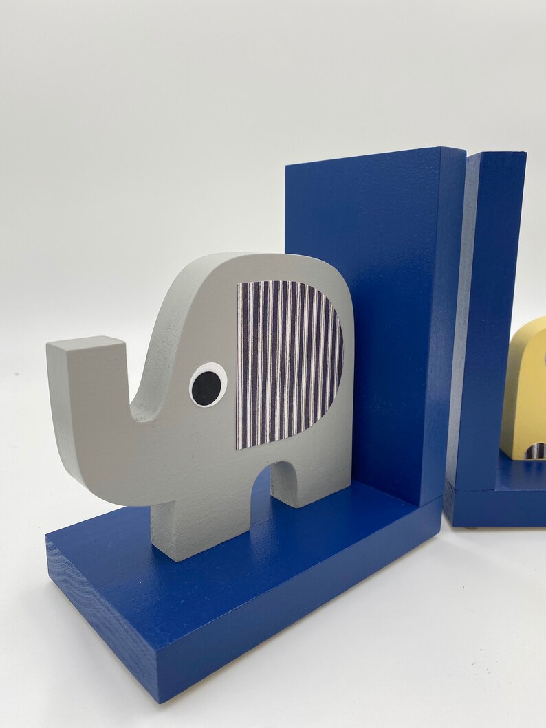 Safari Bookends Safari Kids Decor Safari Nursery Elephant Etsy