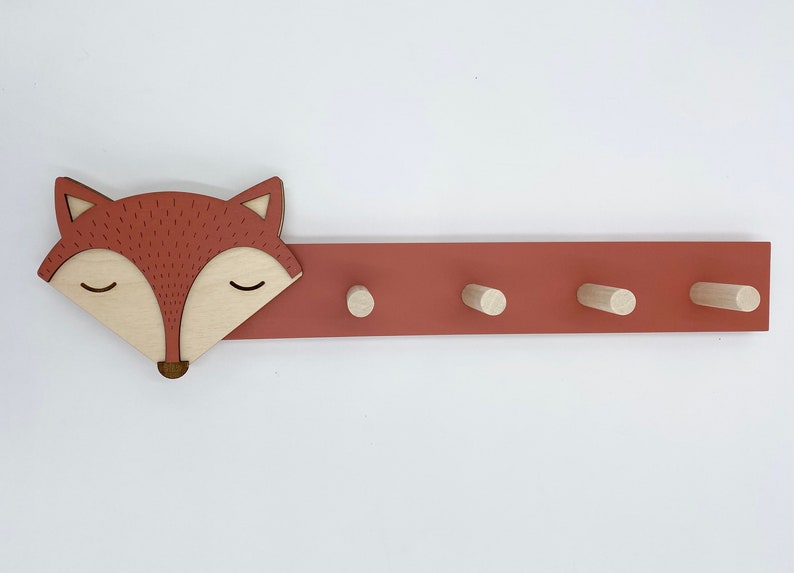 Woodland Fox Hanger, Forest Animal room decor, Fox wall art, Animal Kids Decor, Woodland Nursery, image 7