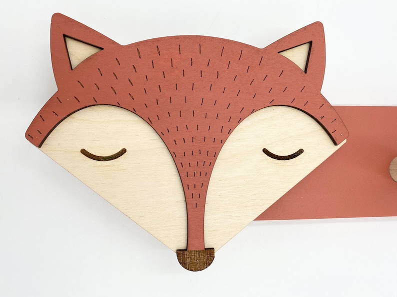 Woodland Fox Hanger, Forest Animal room decor, Fox wall art, Animal Kids Decor, Woodland Nursery, image 8