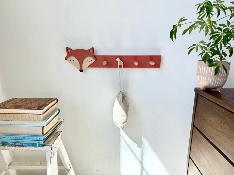 Woodland Fox Hanger, Forest Animal room decor, Fox wall art, Animal Kids Decor, Woodland Nursery, image 10