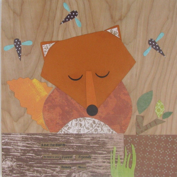 Large Collage - Fox - eco-friendly - by Maple Shade Kids