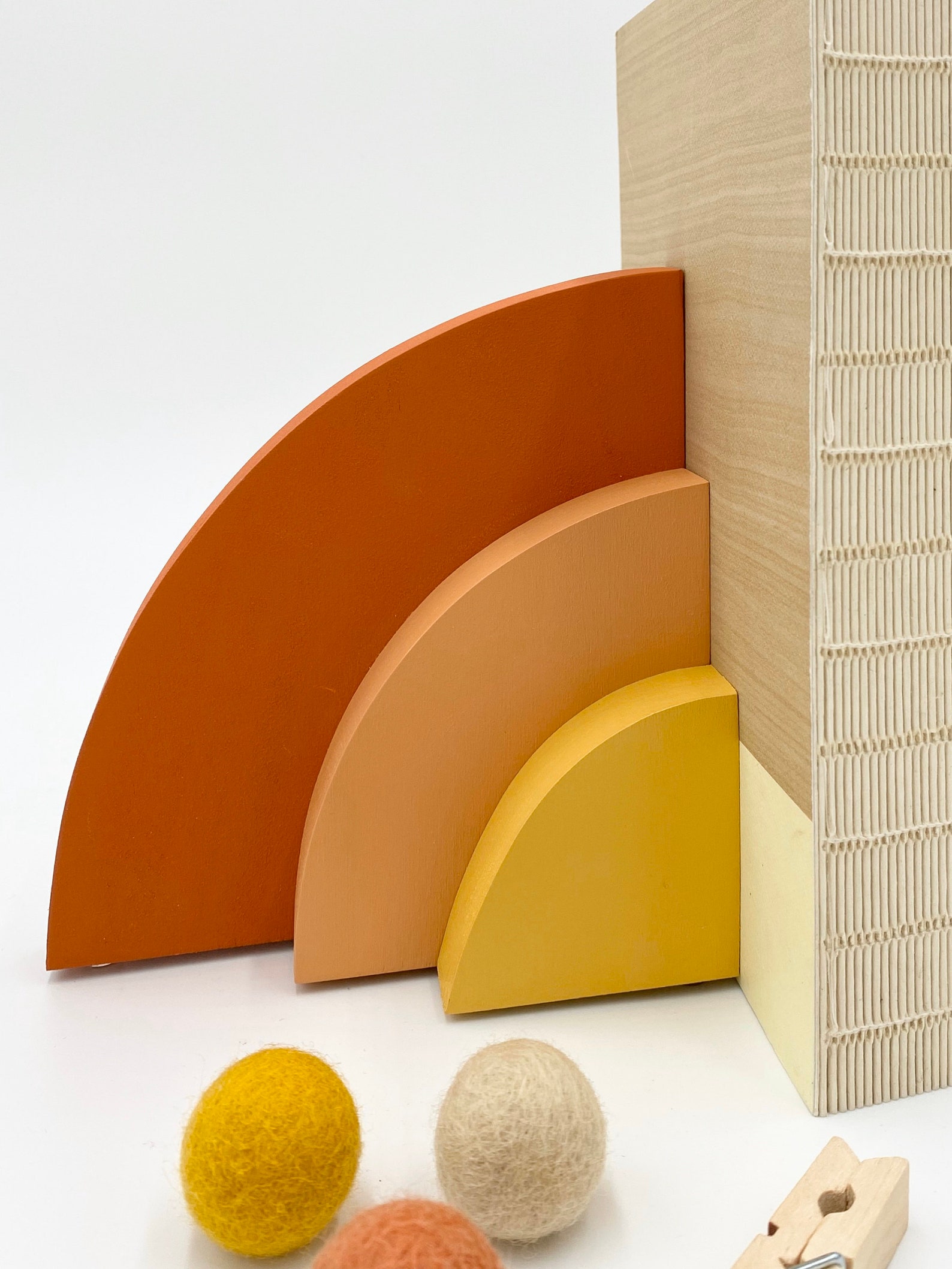 Desert Sun Bookends Muted Rainbow Bookends Bohemian Baby Etsy