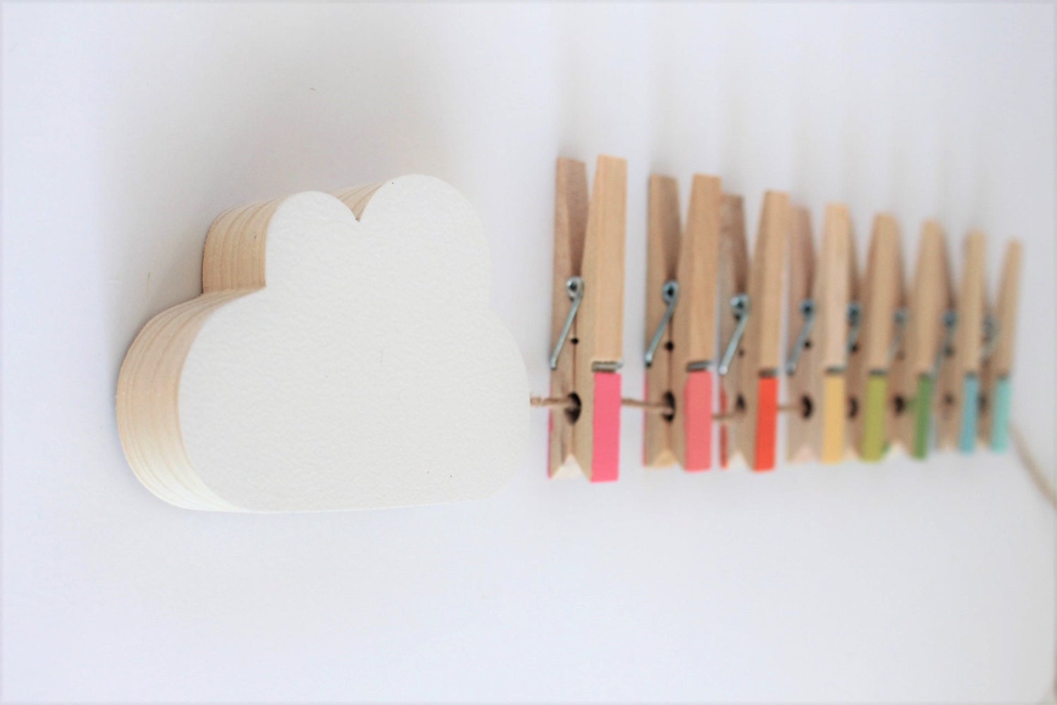 Cloud Art Display Clips Rainbow Clips Kids Decor Cloud wall Etsy