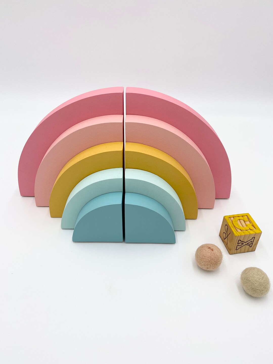 Pink Rainbow Bookends for Kids, Book Organization for Kids, Modern ...
